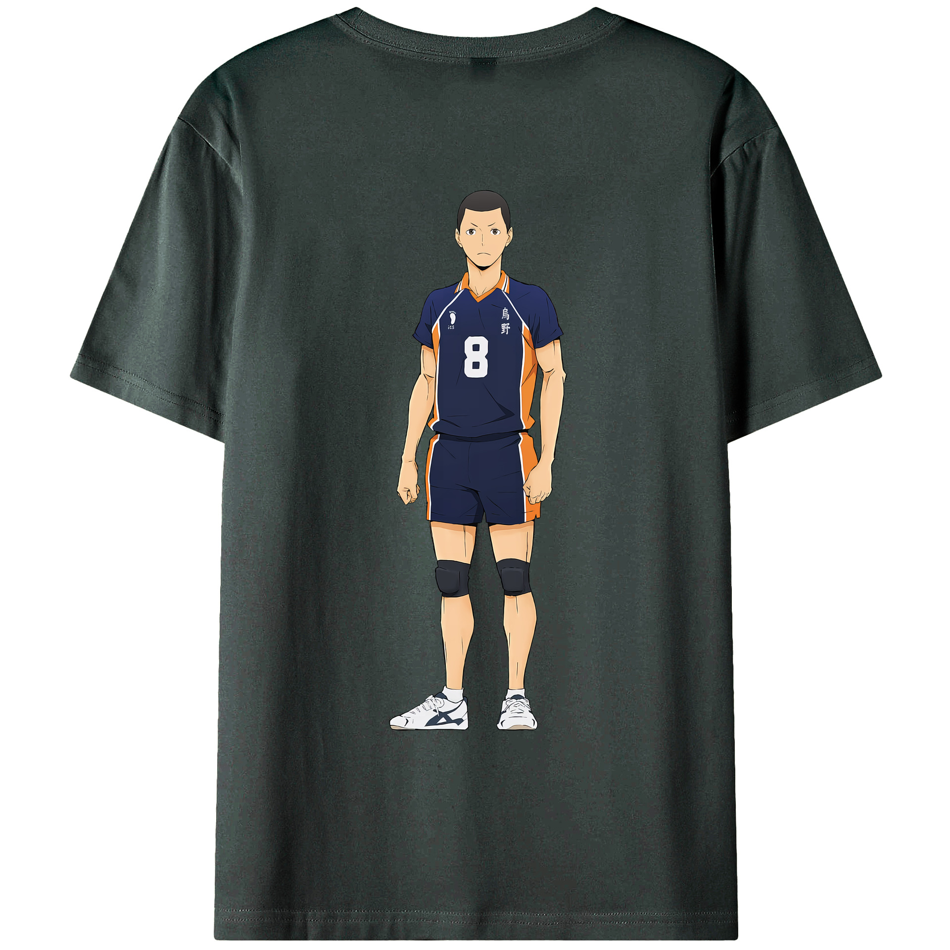 （画像用） ハイキュー!! Haikyu!! 綿100％ メンズ半袖Tシャツ（バックプリント） 通気性